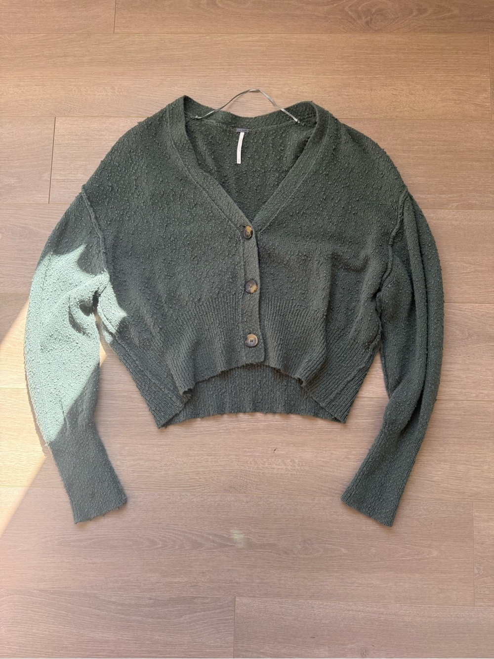Free People Oversized Crop Button-Up Cardigan